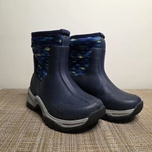 L.L.Bean Kids All Season Wellie Boots | Blue Pattern Waterproof Insulated 10